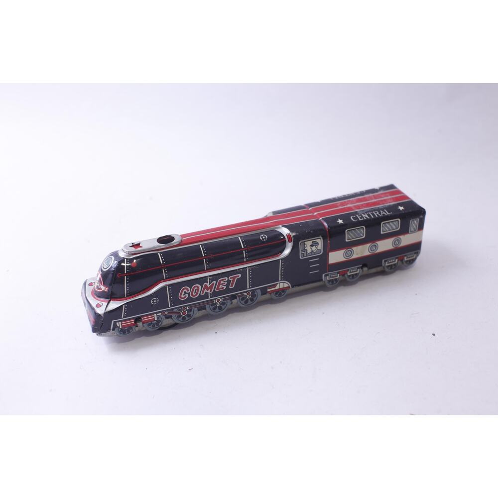 Marusan Comet Central, Tin Toy Locomotive, 8 inches, Vintage, Metal Toy Vehicle